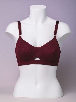 Round Stitch Center Elastic Bra for Women – Soft Wire-Free Cotton Bra