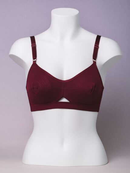 Round Stitch Center Elastic Bra for Women – Soft Wire-Free Cotton Bra