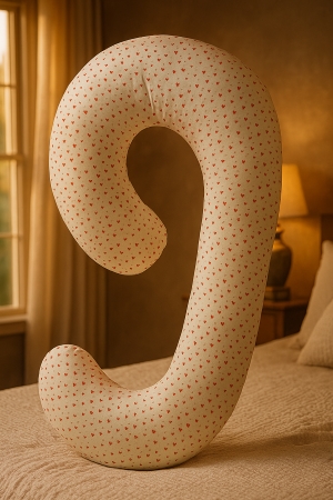 Cotton Maternity Sleeping Pillow with Racron Filling – Full Body Support - Image 2