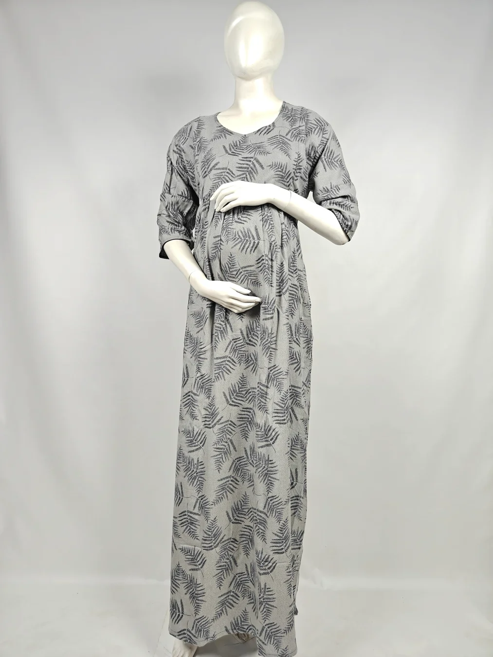 Ash Alpine frill feeding nighty with concealed nursing zips