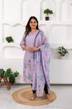 Lavender Feeding Top with Shawl and Nursing Access on Both Sides