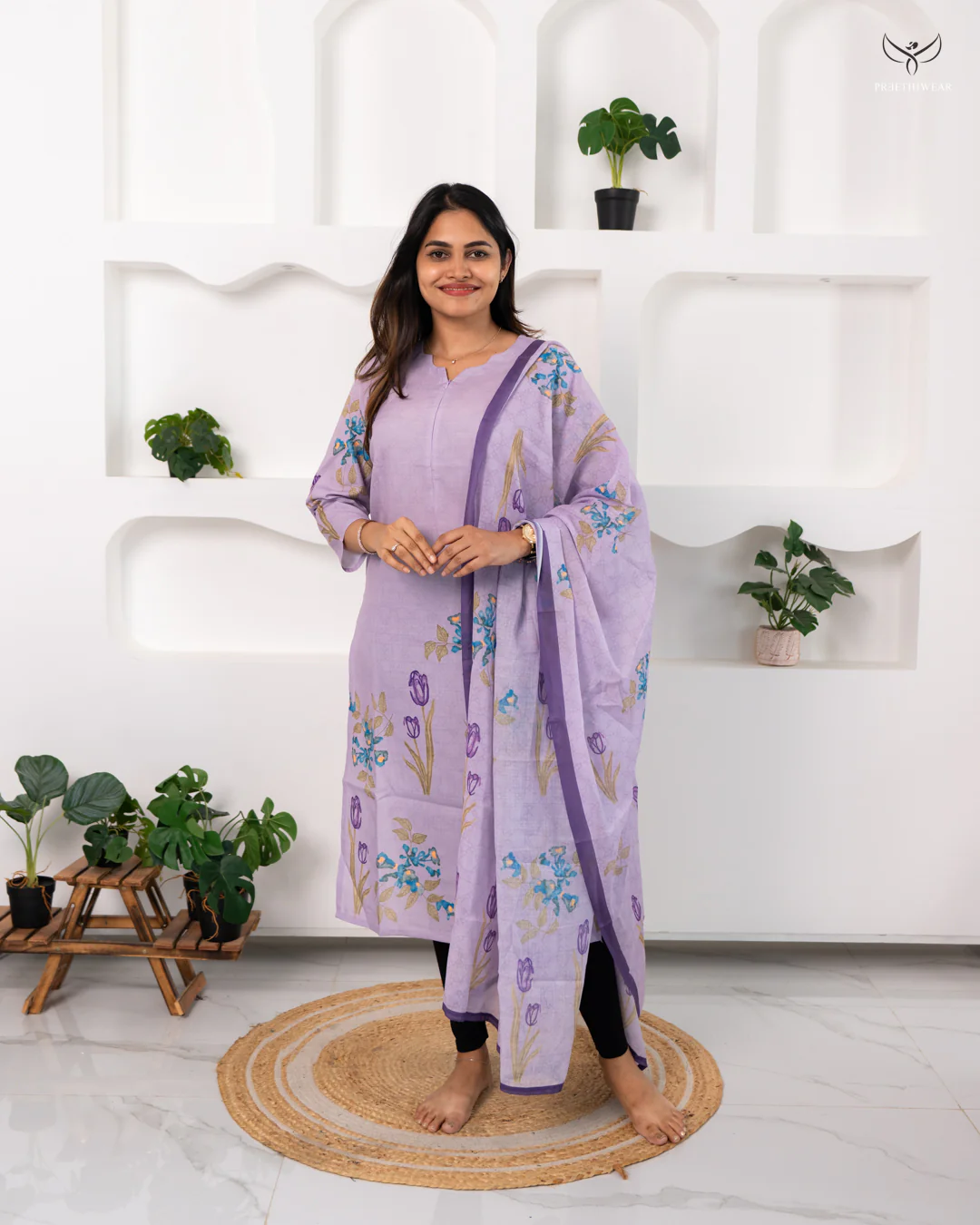 Lavender Feeding Top with Shawl and Nursing Access on Both Sides