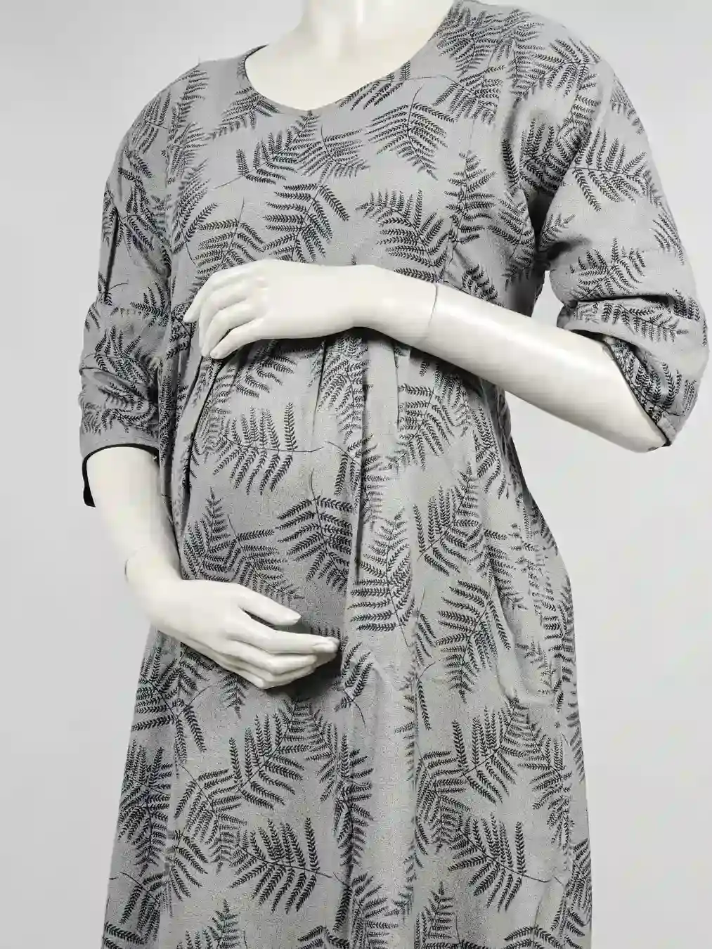 Ash Alpine frill feeding nighty with concealed nursing zips