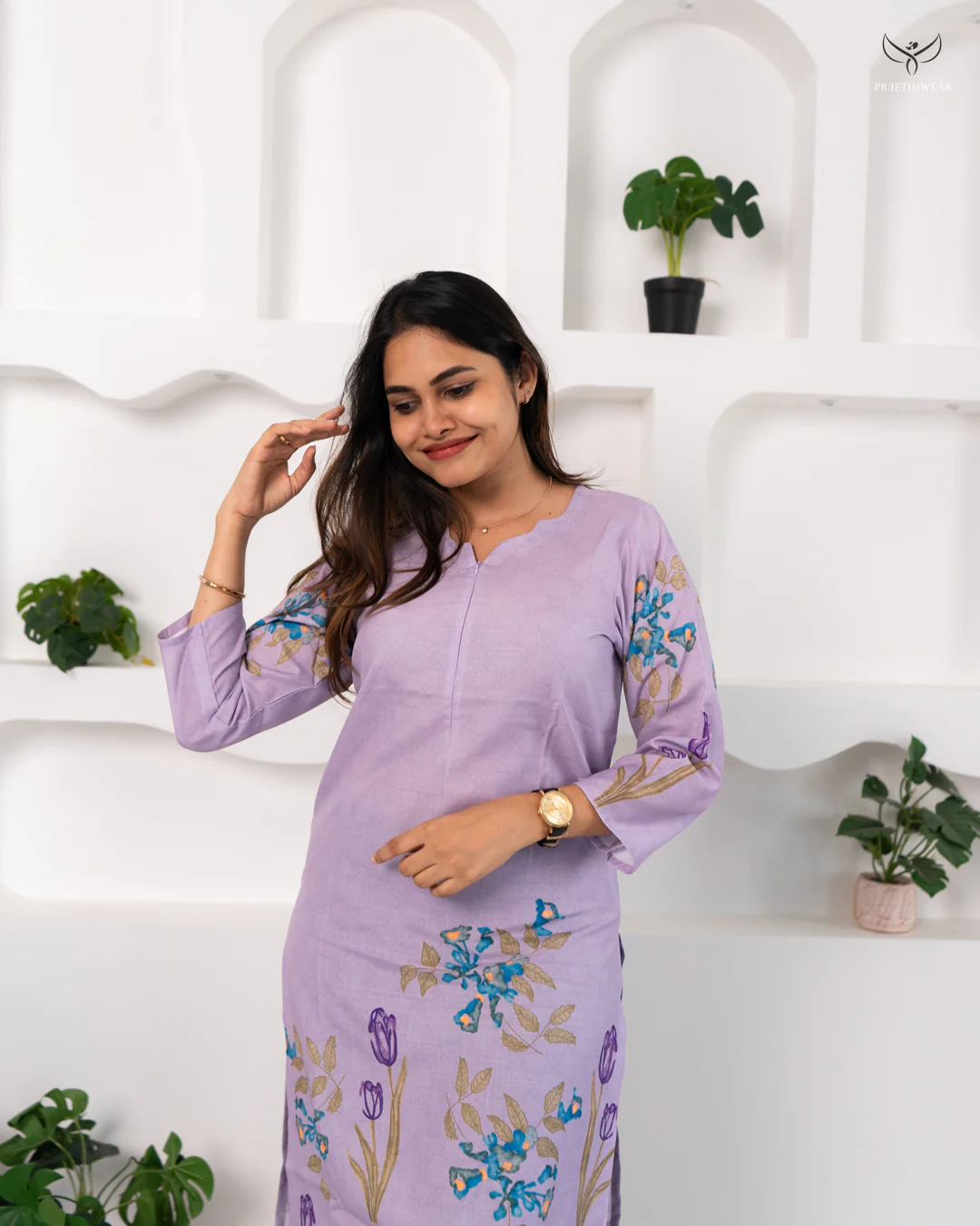 Lavender Feeding Top with Shawl and Nursing Access on Both Sides