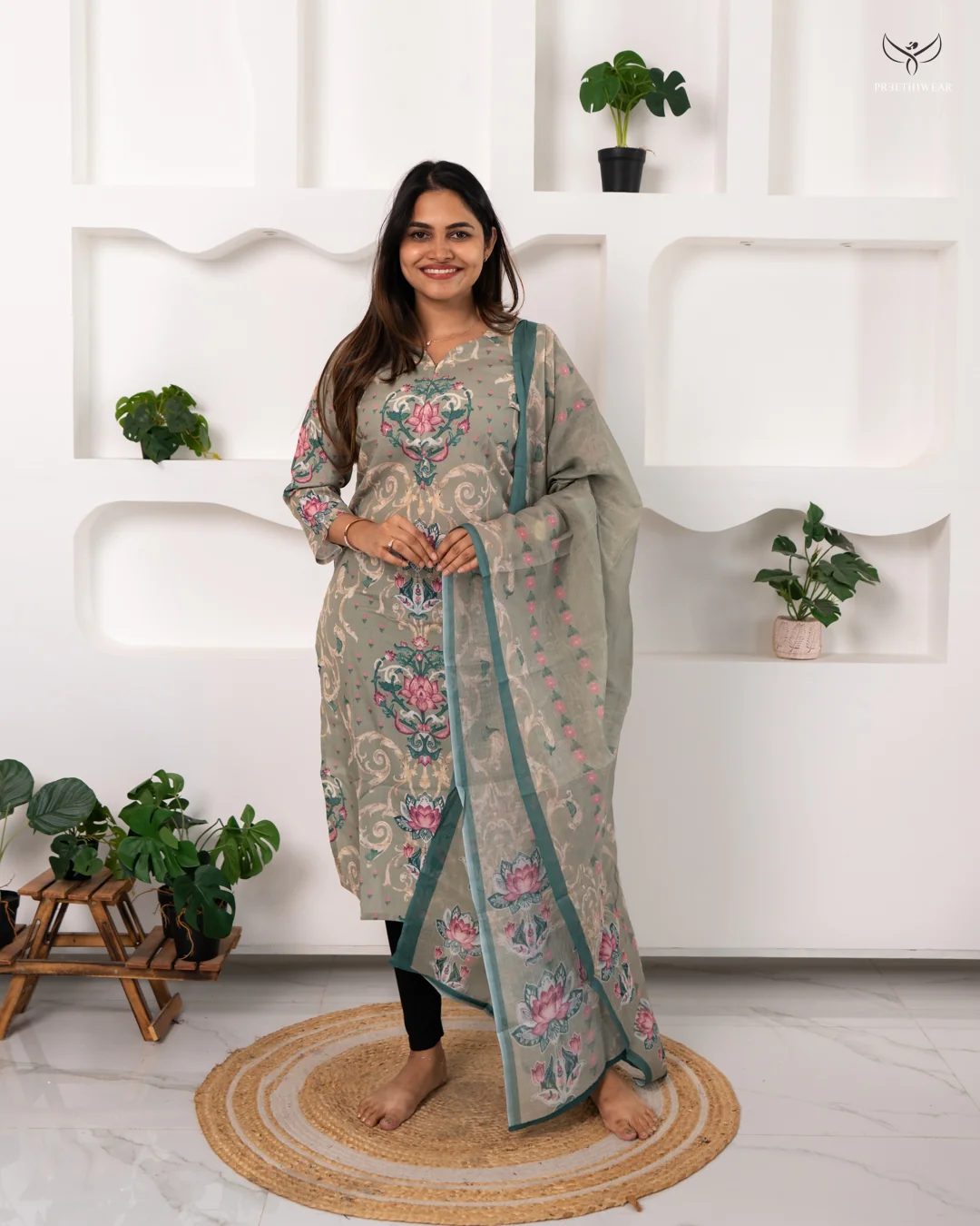 Pastel Green Feeding Top with Shawl and Nursing Access on Both Sides