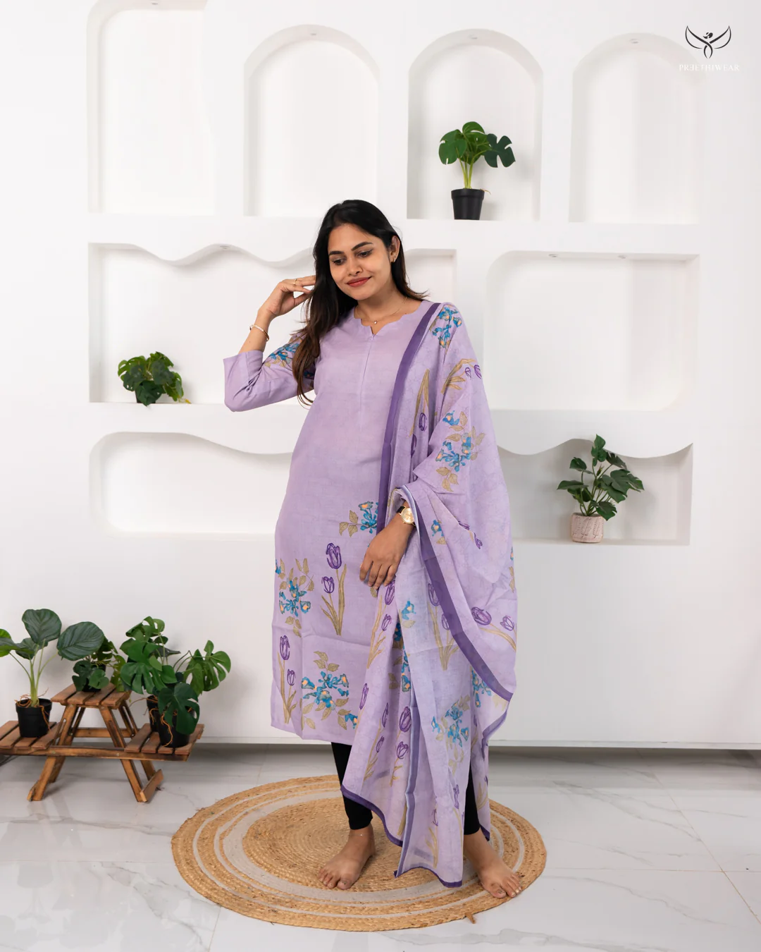 Lavender Feeding Top with Shawl and Nursing Access on Both Sides