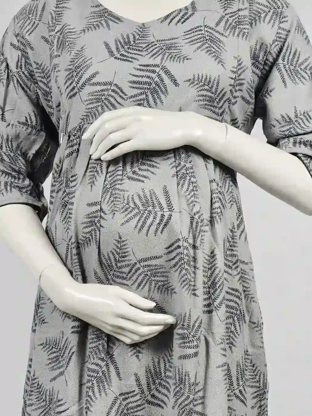 Ash Alpine frill feeding nighty with concealed nursing zips
