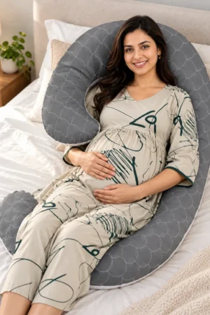 Cotton G shape pregnancy pillow with Racron filling