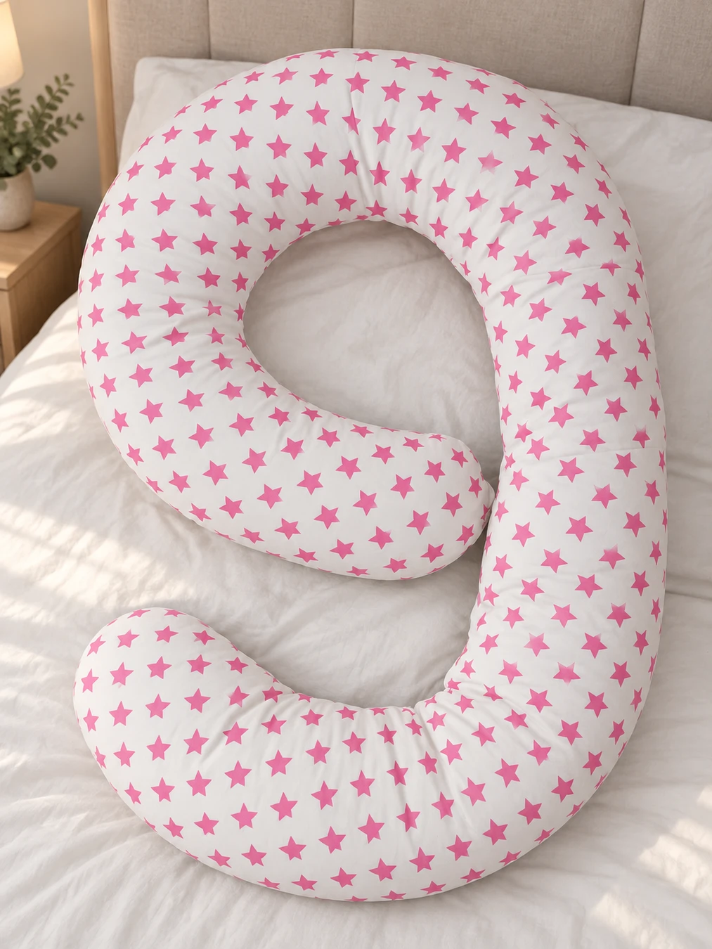 Cotton G shape pregnancy pillow with Racron filling