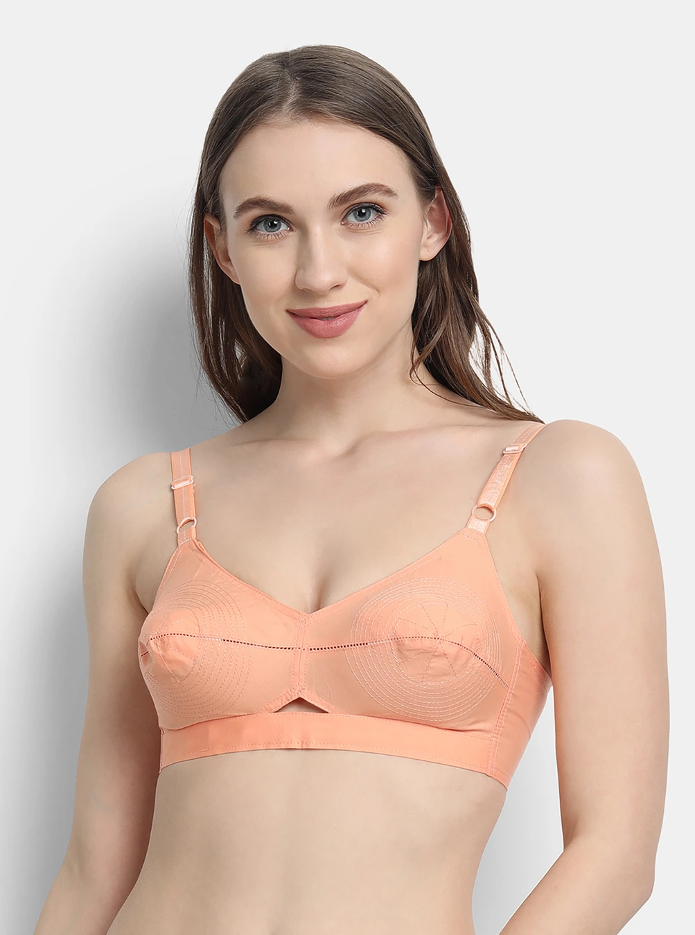V Star Single layered seamed round stitch bra - Image 4