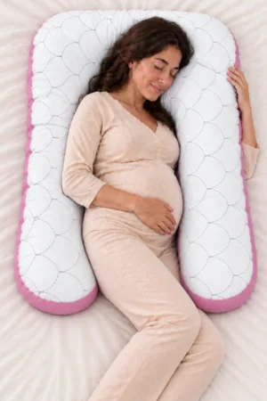 Cotton U shape maternity pillow with Racron filling
