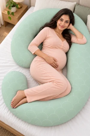Cotton G shape pregnancy pillow with Racron filling