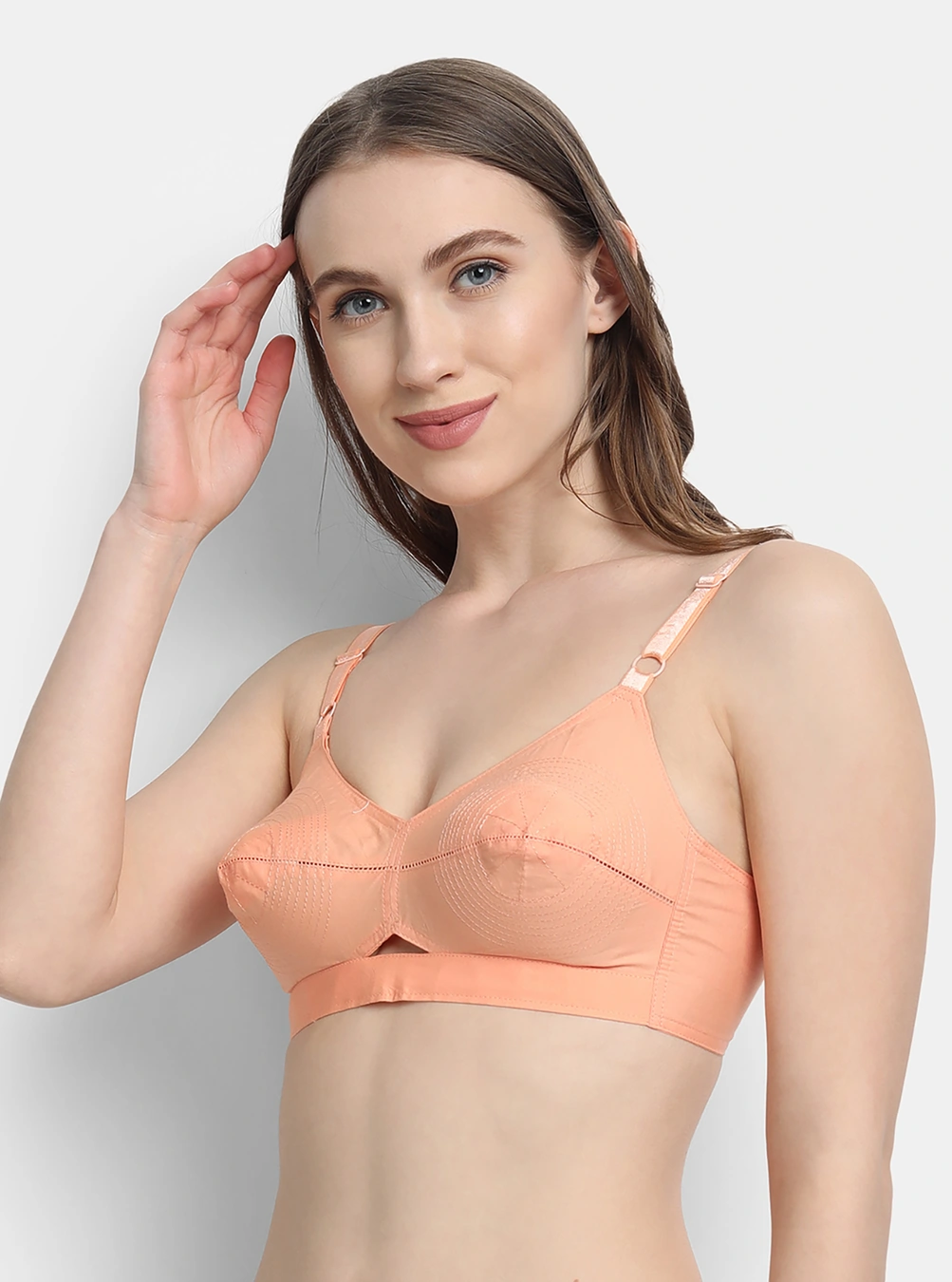 V Star Single layered seamed round stitch bra - Image 7