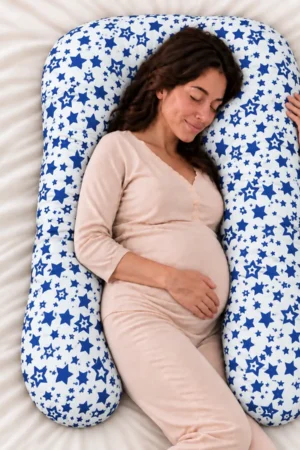 Cotton U shape pregnancy pillow with Racron filling