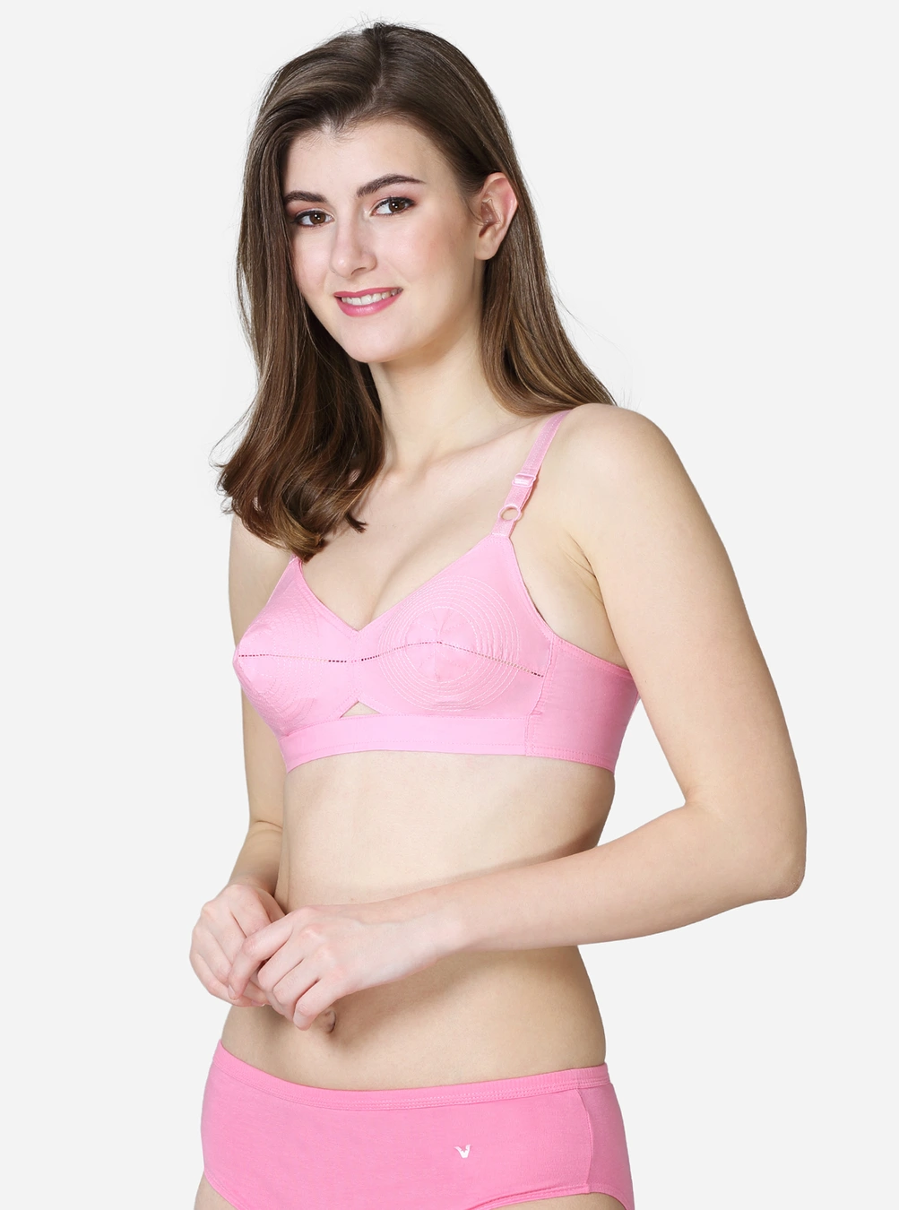 V Star Single layered seamed round stitch bra - Image 3