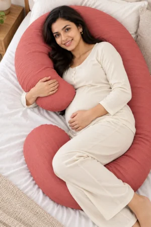 Cotton G shape pregnancy pillow with Racron filling
