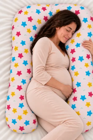 Cotton U shape maternity pillow with Racron filling