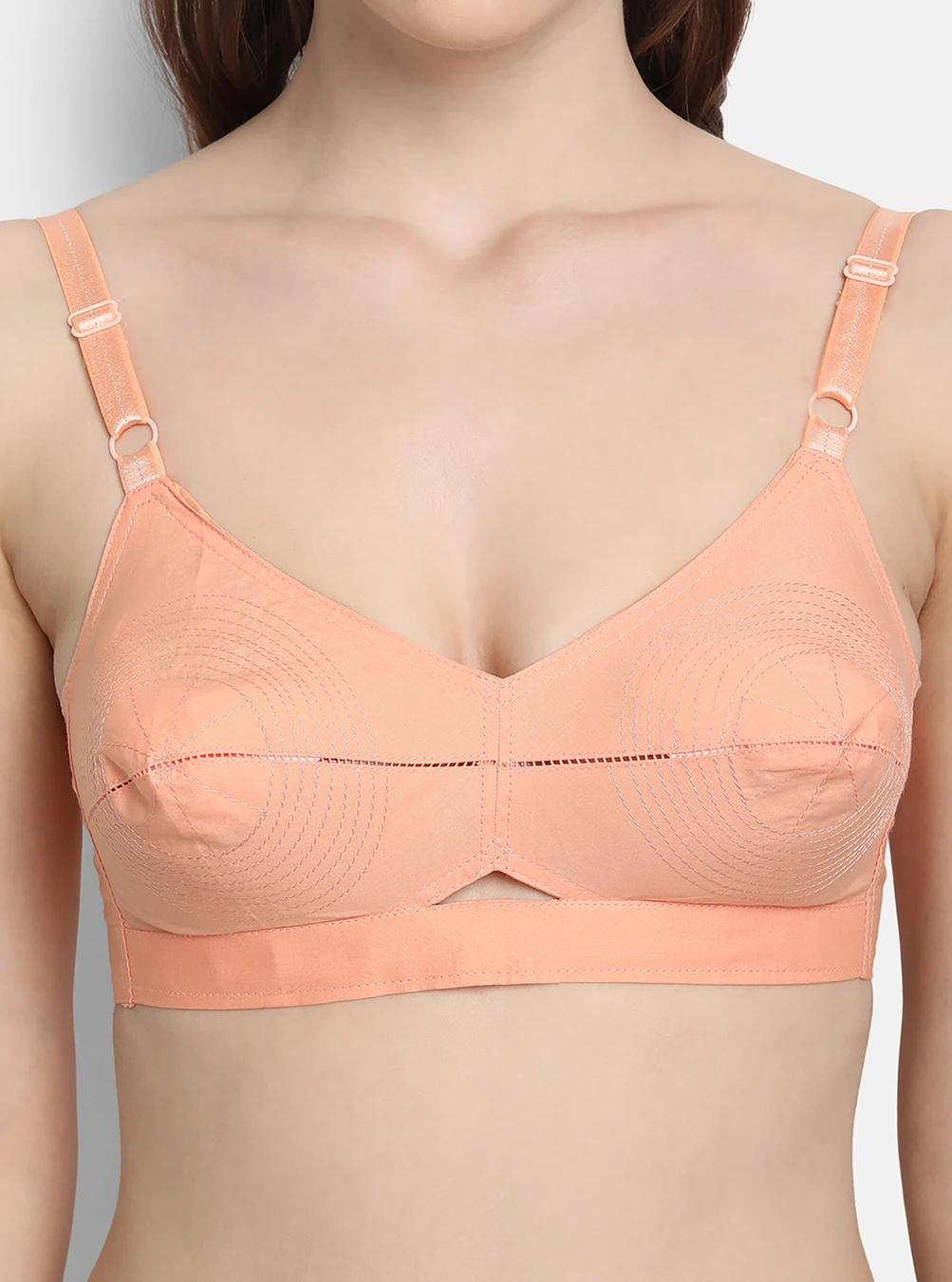 V Star Single layered seamed round stitch bra - Image 5