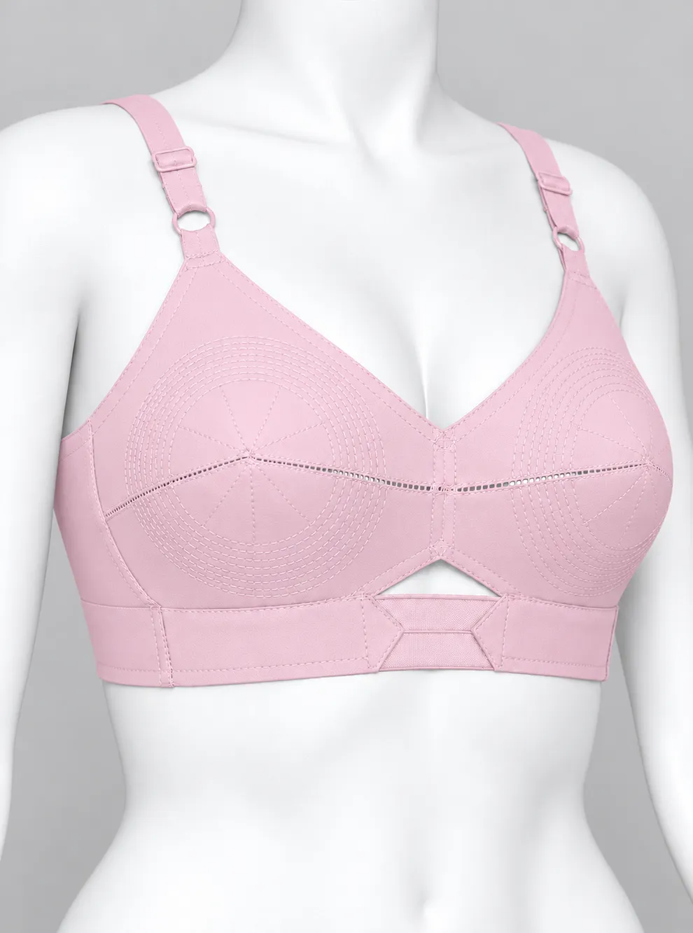 Round Stitch Cotton Bra Pack of 3